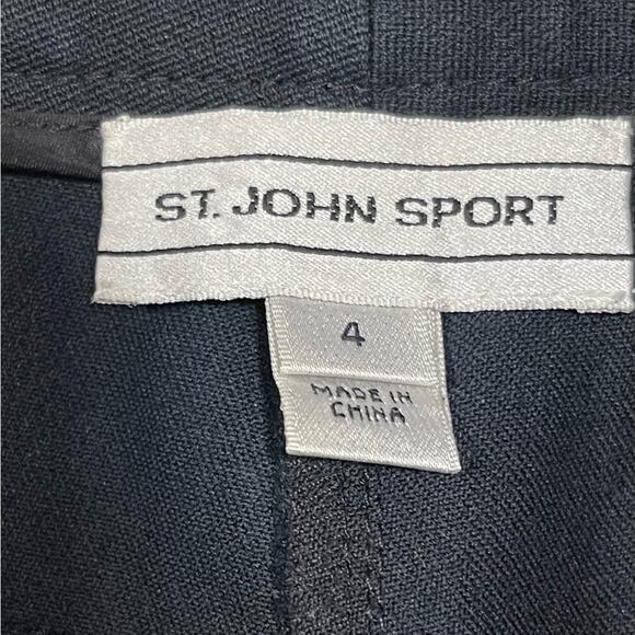 St.John Sport Black Denim Cropped Straight Leg Pants 4 - Picture 2 of 10